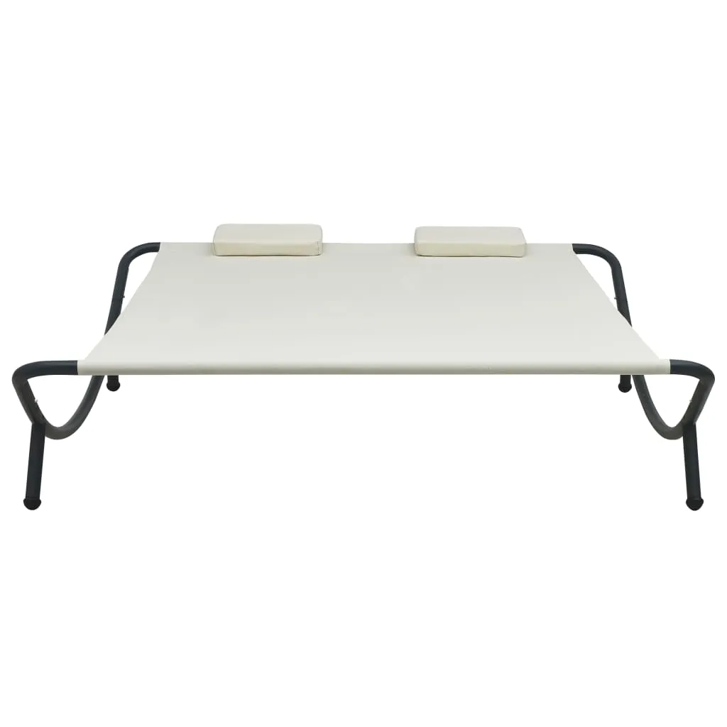 Bain de soleil crème pour détente au bord de la piscine par vidaXL