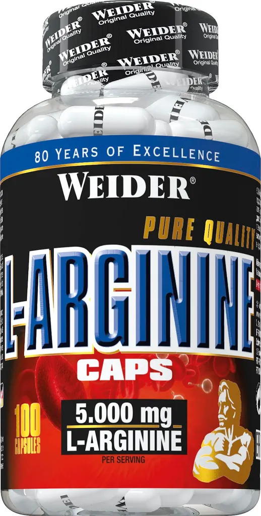 Gélules de l-arginine Weider haute pureté en format 100 pièces
