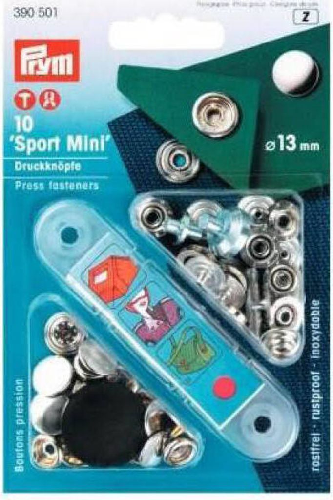 Prym NF-Druckknopf Sport Mini MS 13 mm silberfarbig