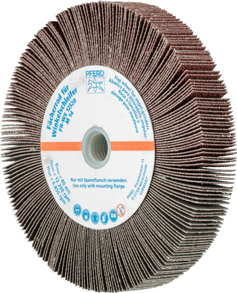 PFERD TOOLS Lamellenschleifrad für Winkelschleifer FR WS Ø 125x20mm M14 A80 universelle Anwendung