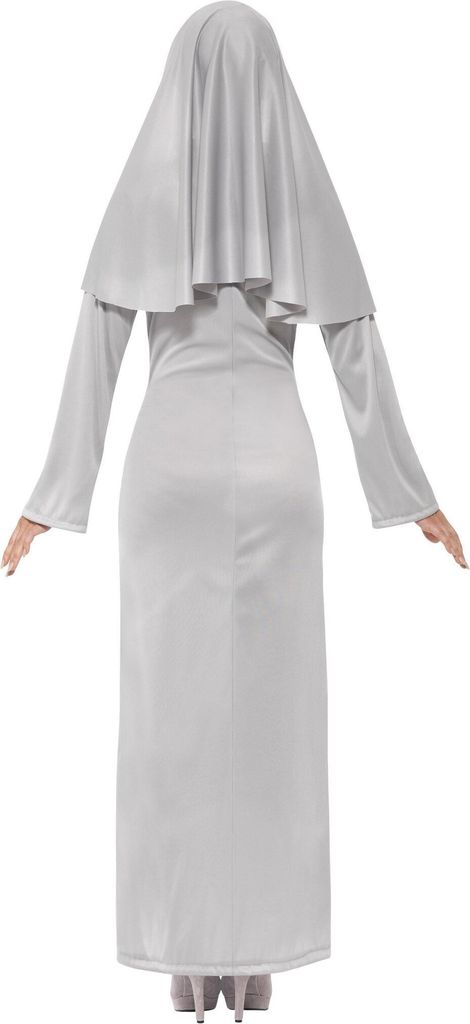 Zombie-Nonne Halloween Damenkostüm grau Produktbild 3