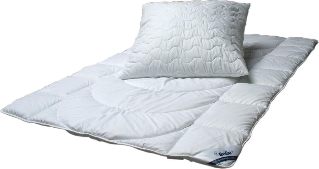 BeCo Kuschelweich Set MF50 Bettdecke und Kopfkissen - Größe BW: 135 x 200 cm