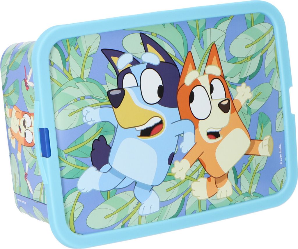 Bluey Aufbewahrungsbox 13L Robuste Lagerbox mit Bluey-Design für Kinder