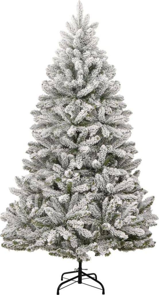 vidaXL Umelý vianočný stromček Skladací zasnežený 210 cm Obrázok produktu 