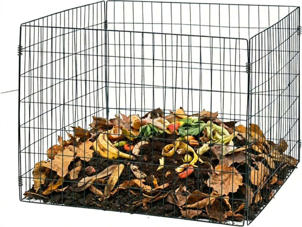 Relaxdays Composteur en Métal Maillé Robuste pour Déchets de Jardin