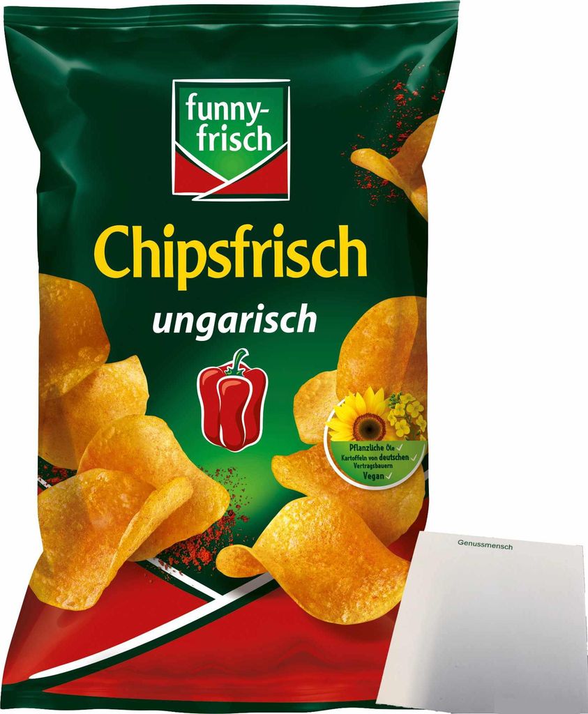 funny-frisch Chipsfrisch ungarisch (150g Beutel) + usy Block