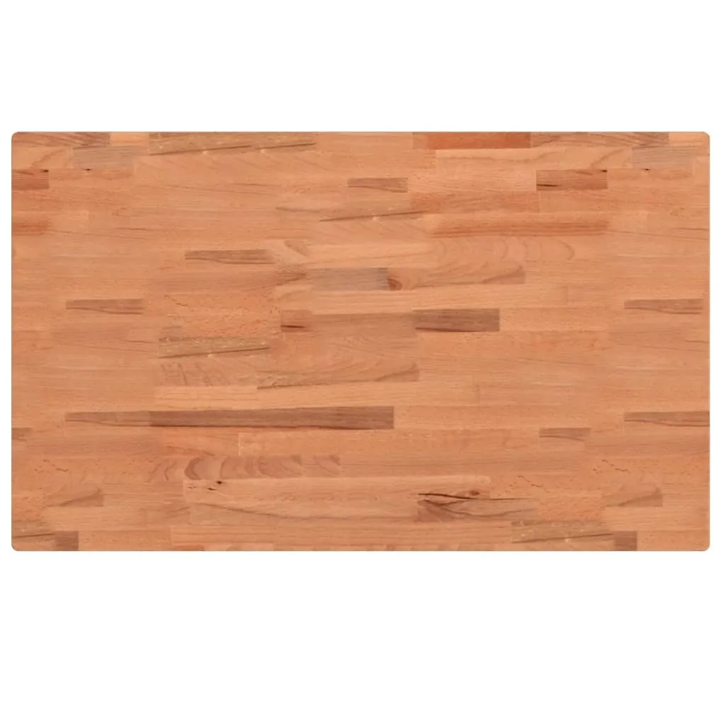 Plateau de Vasque 100x60 cm en Bois de Hêtre Massif pour Salle de Bain