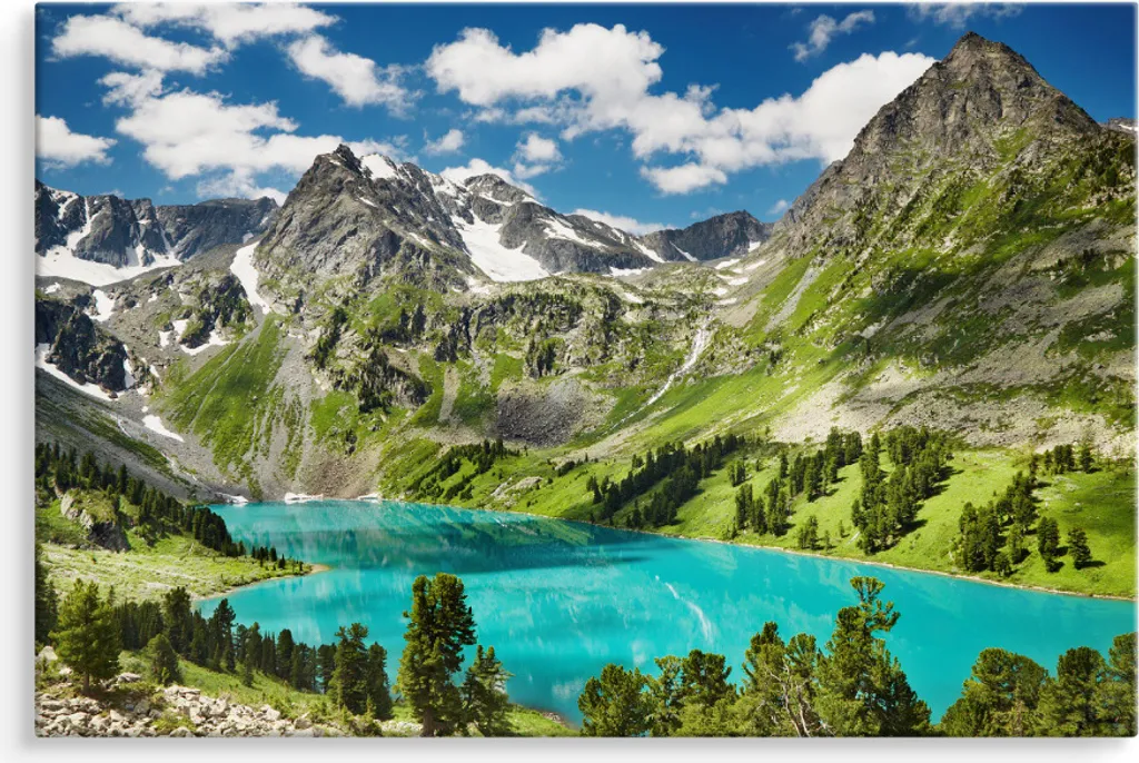 Quadro Tela 120x80 Paesaggi Montagna - Stampa d'Arte Natura XXL per Casa - 4