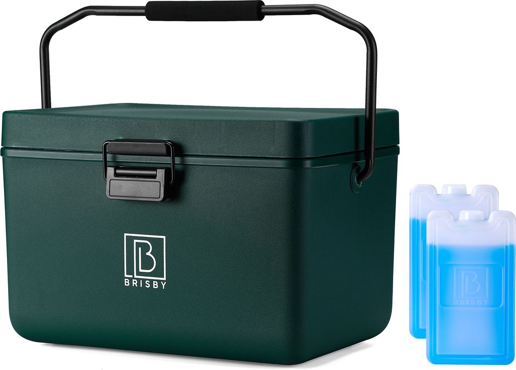 Brisby Kühlbox – Frigobox – 12 l – Grün – inkl. ergonomischem Tragegriff, Trennwänden, Schneidebrettern, bis zu 40 Stunden Isolierung, i...