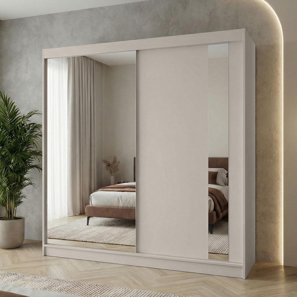 Beautysofa GAJA II Schwebetürenschrank 200 cm mit Spiegel – Produktbild 