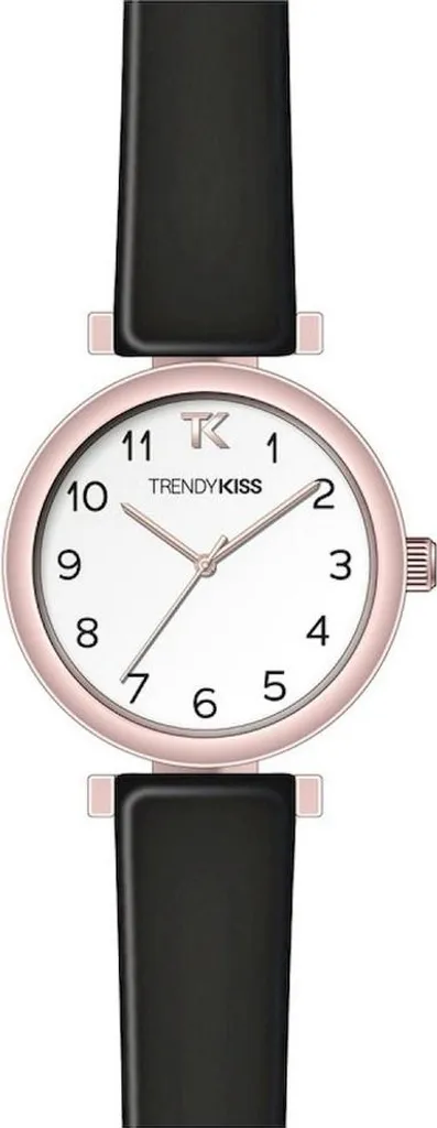 TrendyKiss TRG10134-01 Montre Femme Boîtier Acier et Bracelet en Cuir Noir