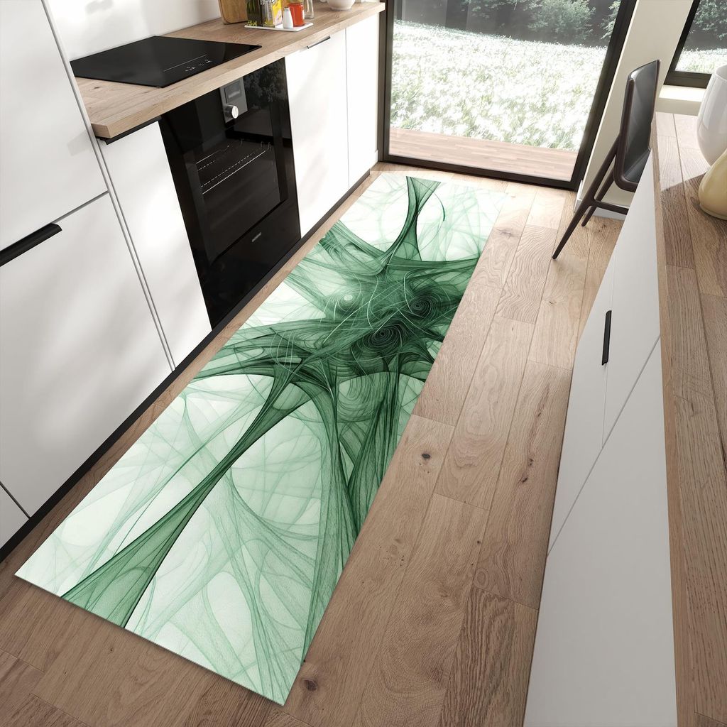 Küchenteppich 80x280cm rutschfest & abwischbar PVC Läufer - Strukturen von Abstrakte