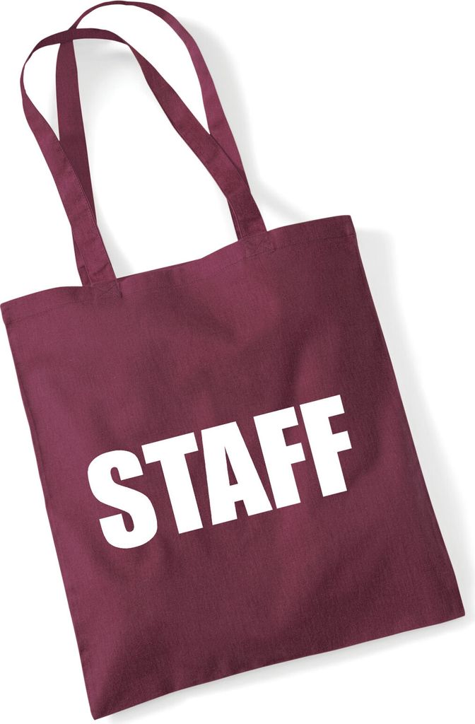 Huuraa Jutebeutel Staff Schriftzug 10 Liter Burgundy Baumwolle Tasche Geschenkidee