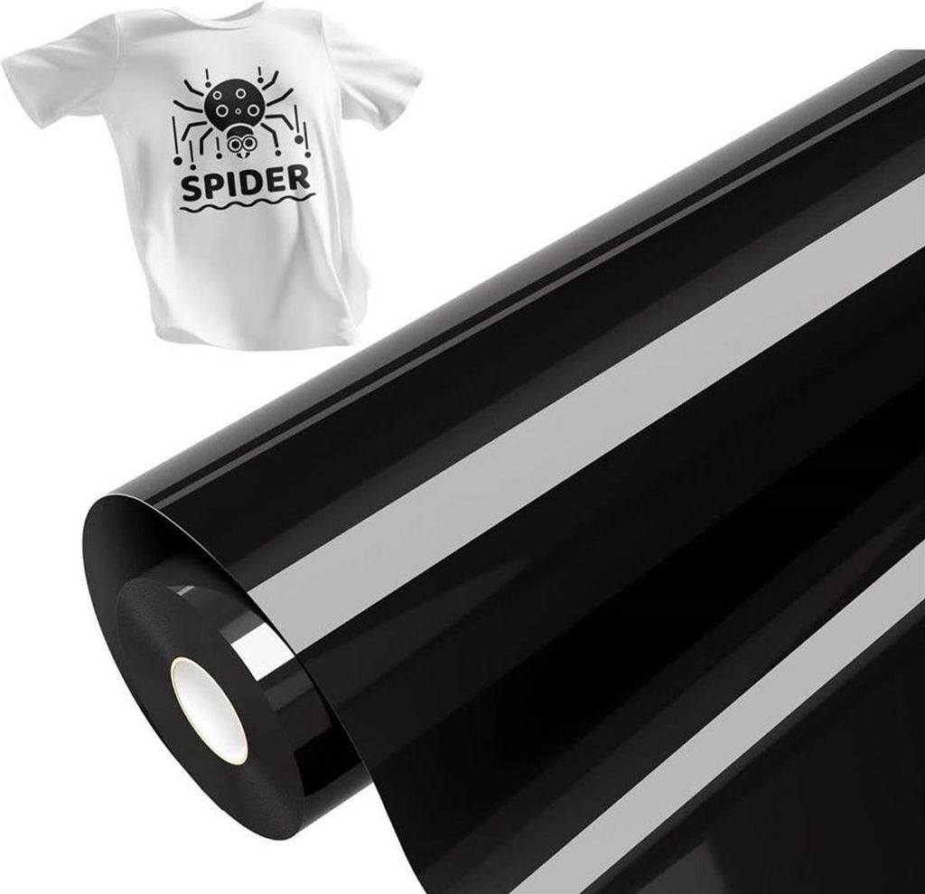Hisiu HTV-12 Wärmeübertragungsvinyl schwarze Folie 12 inch Produktbild 