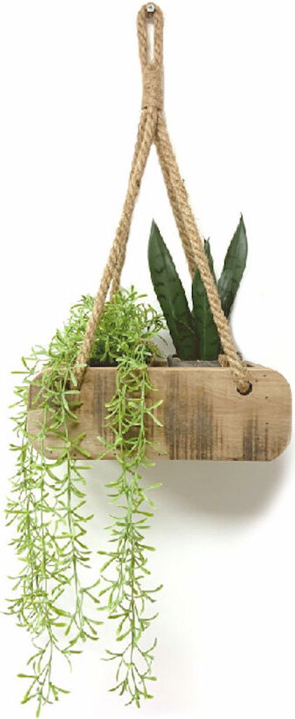 Závesná polica 28x16x10 cm - zo starého dreva - v tvare Obrázok produktu 1