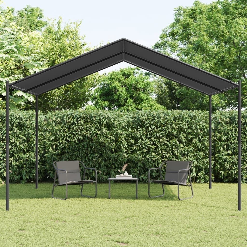 2024 Moderne Pavillons & Partyzelte Gartenpavillon Anthrazit 4x4 m Stahl und Stoff 540107