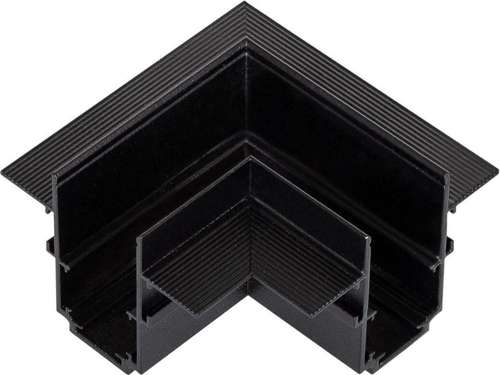 Verbindungsstück Typ L Horizontal für Magnetschiene Einbau 20mm Schwarz