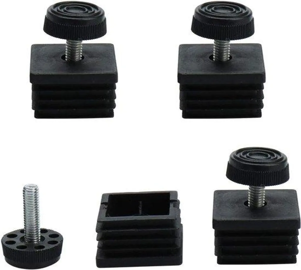 Pieds de nivellement de précision 30 x 30 mm en métal réglables lot de 4