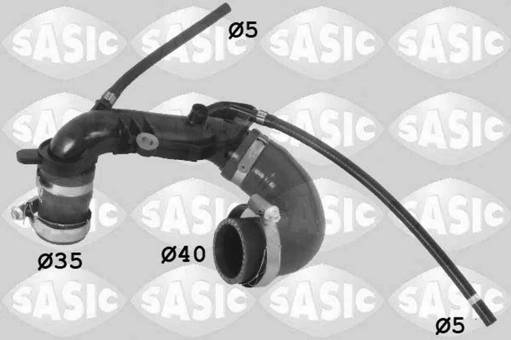 SASIC 3334001 Tubo flessibile aria di sovralimentazione OE 8200770644 compatibile con Thalia, Modus, Logan, Kangoo, Clio, Sandero