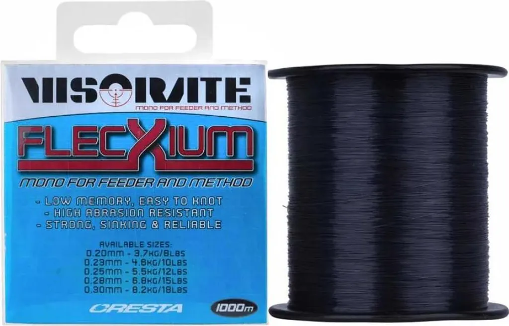 Cresta Visorate Flecxium 0.200 mm Monofilament Bleu Haute Résistance