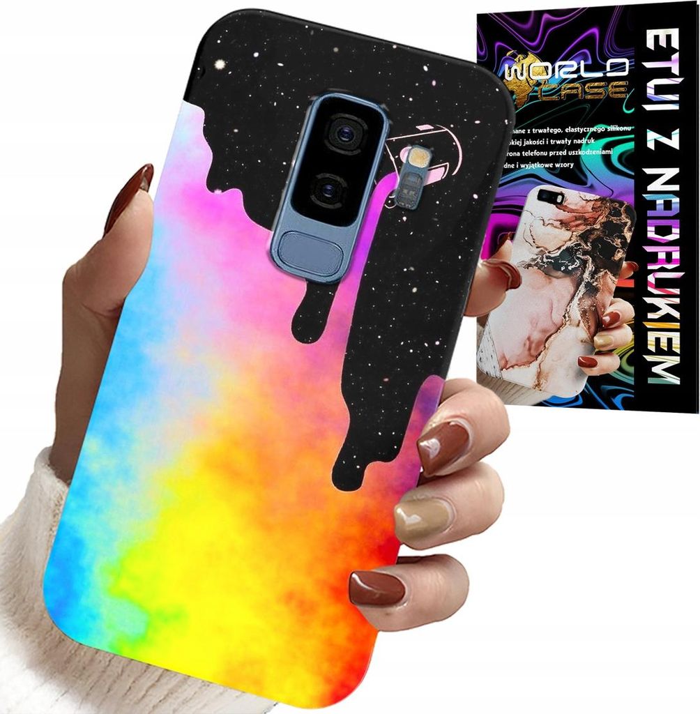 Hülle Für Samsung Galaxy S9 Plus - Regenbogenfarbige Muster, Farbe + Folie