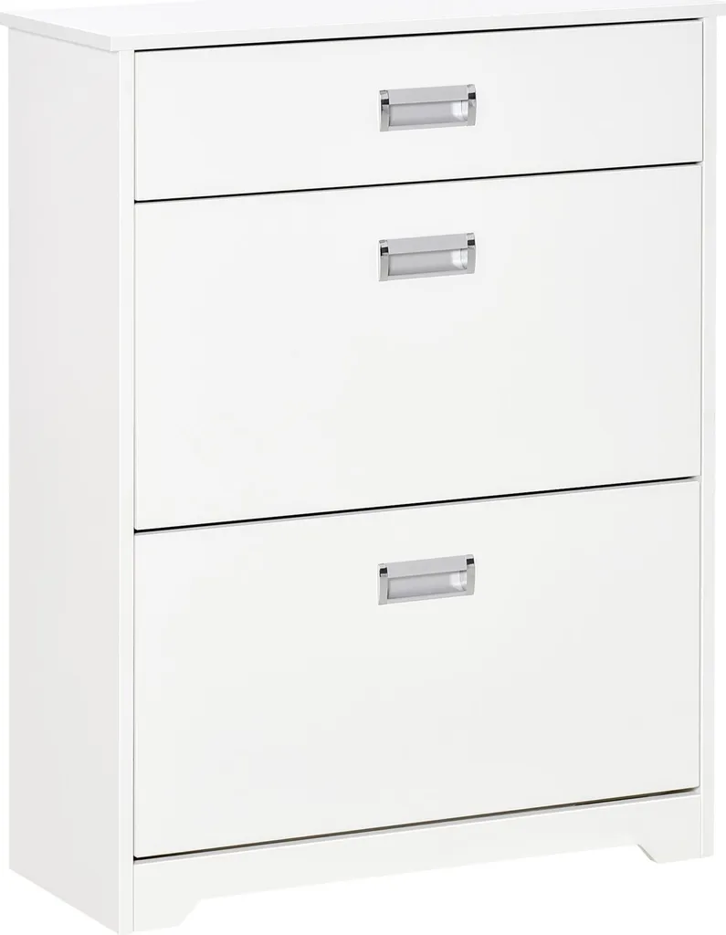 Rangement chaussures entrée compact blanc 16 paires 70L x 29l x 92H cm