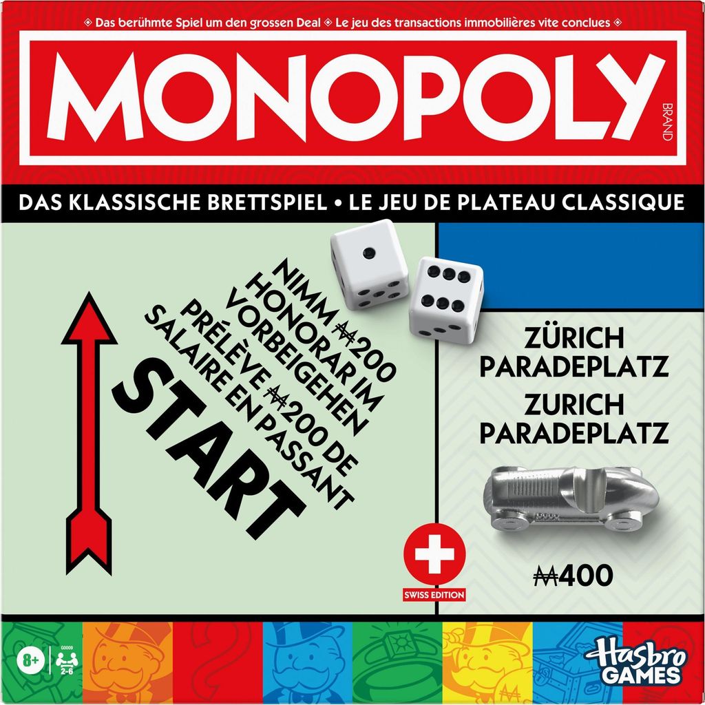 Hasbro Monopoly Classic Refresh Schweiz G0009149 Image du produit 