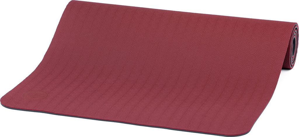 TPE Yogamatte LOTUS PRO dunkelrot/anthrazit