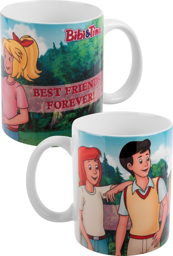 Bibi & Tina Tasse - Best Friends - Kaffeetasse Becher Kaffeebecher aus Keramik 320 ml