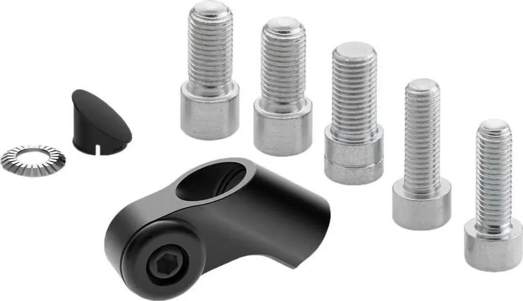 Adaptateur Rizoma BS713 noir en aluminium CNC pour rétroviseur 42.5mm