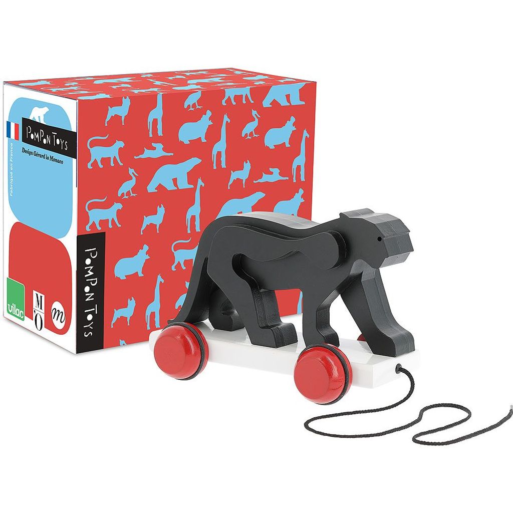 Vilac Schwarzer Panther Ziehen Bommel