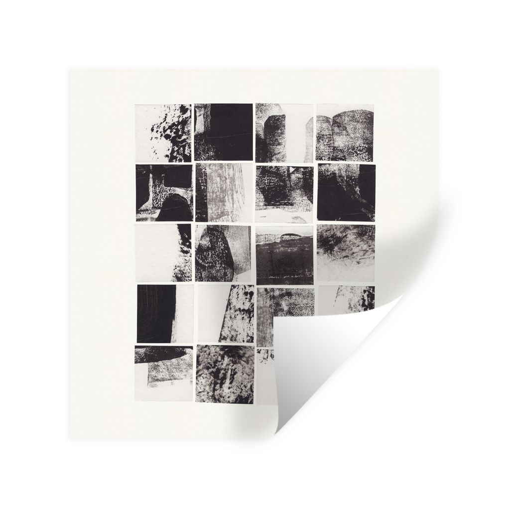 MuchoWow Wandtattoo Wandsticker Wandaufkleber Mosaik - Abstrakt - Schwarz - Weiß 30x30 cm Selbstklebend und Repositionierbar - Repositionierbar ...