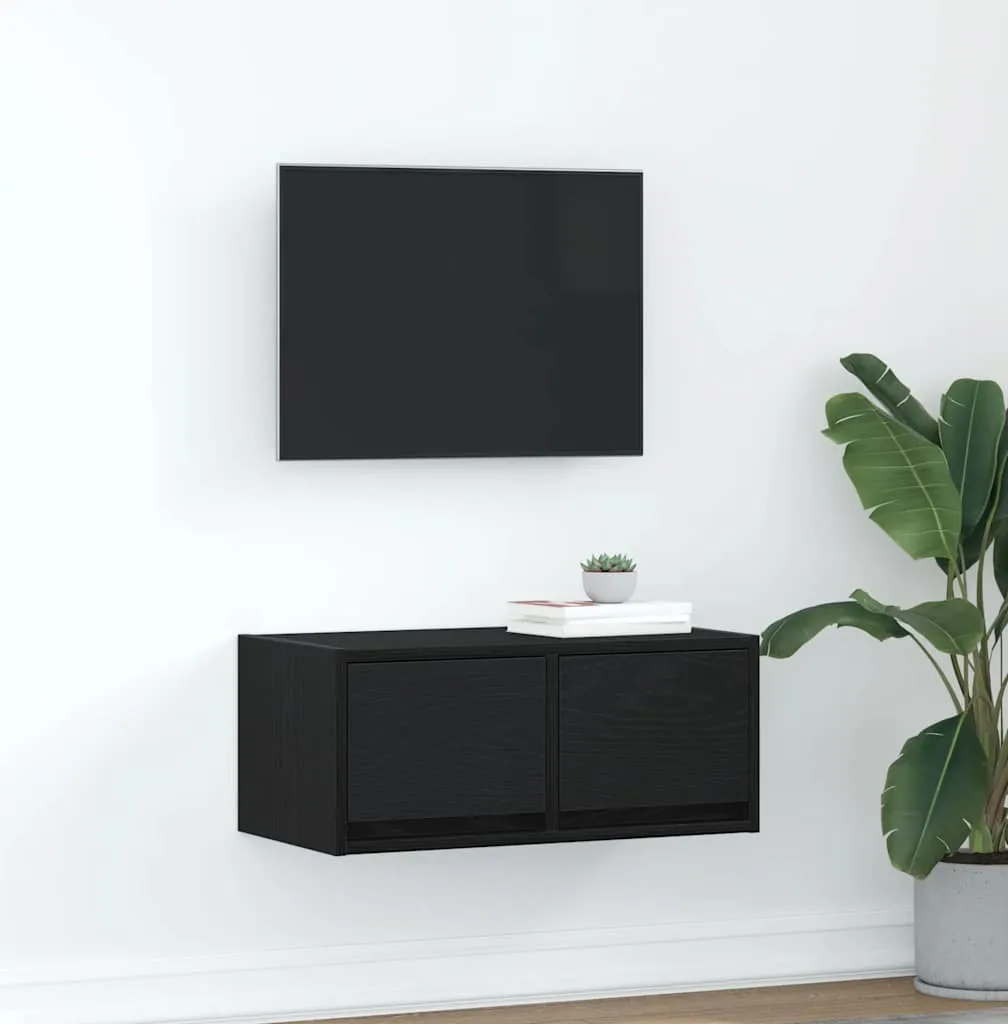 Porta TV Nero Rovere 60x31cm Maison Exclusive - Arredo Minimal Chic