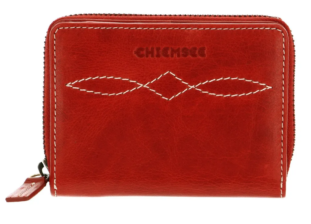 Porte-monnaie en Cuir CHIEMSEE Rouge avec Compartiments Multiples