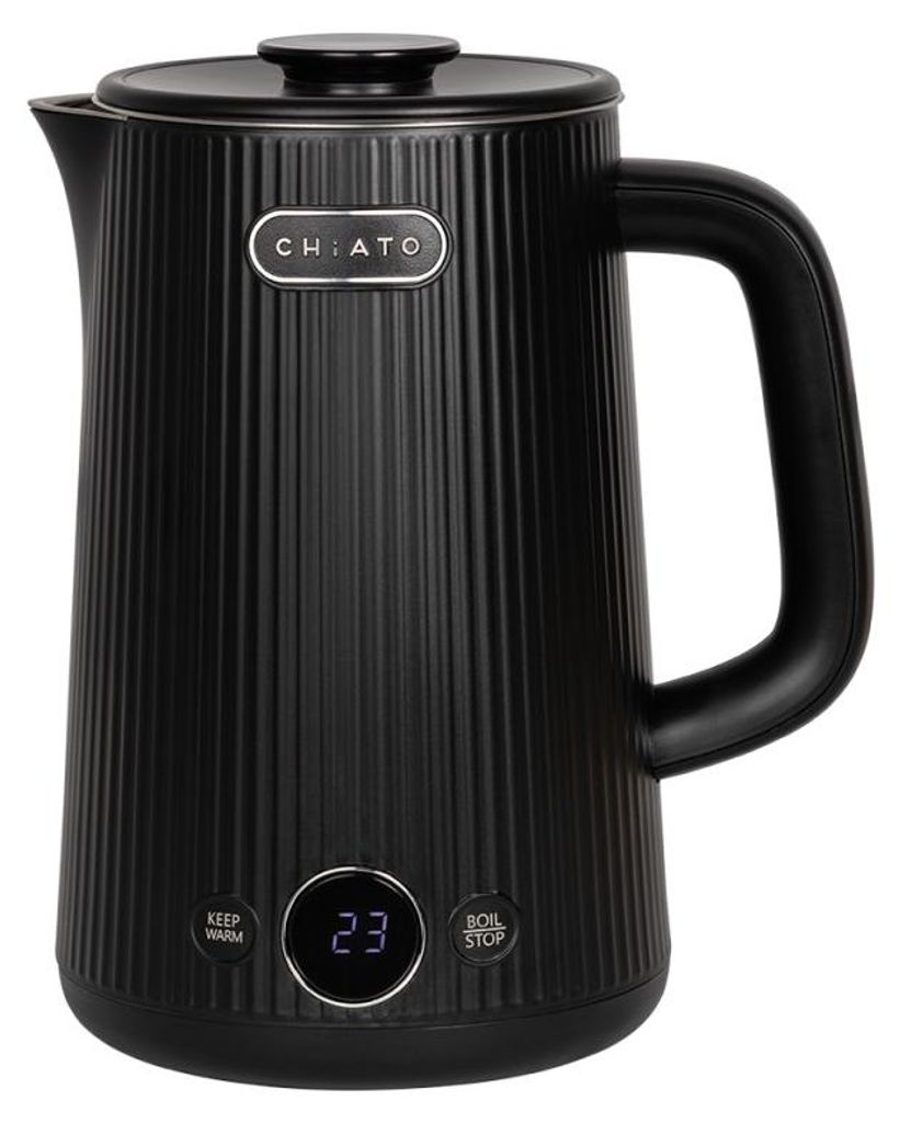 Elektrická kanvica CHiATO heatPLAY Groove, 1,7 L - čierna Obrázok produktu 