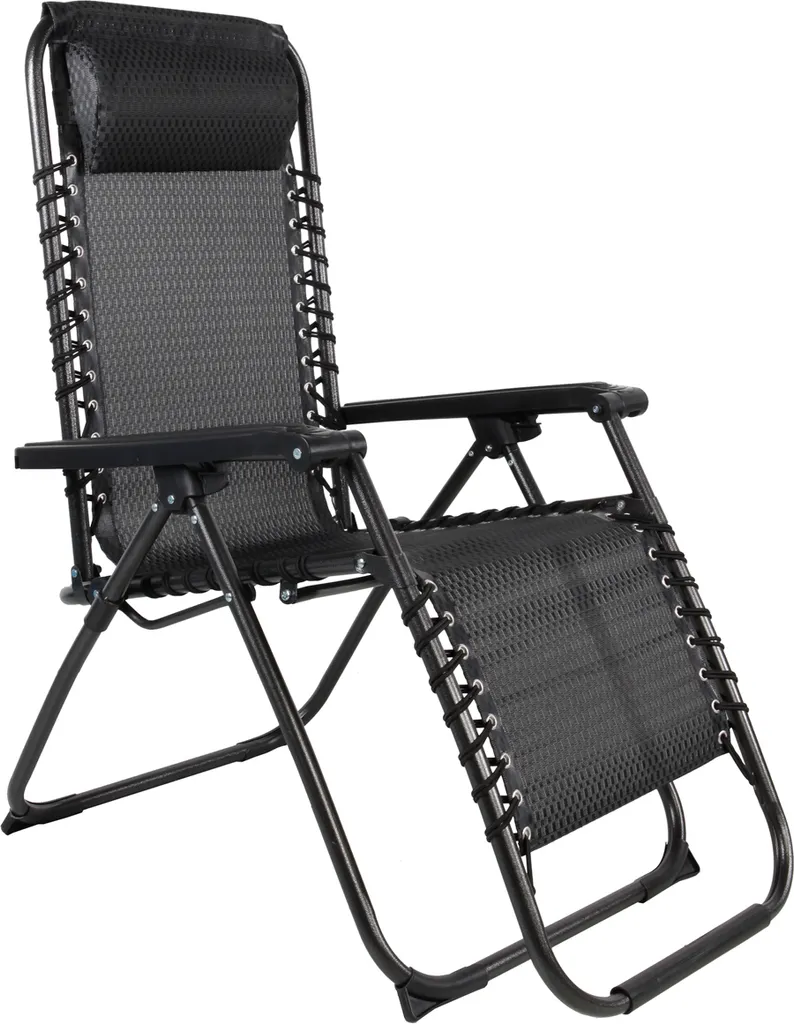 Fauteuil Relax Réglable et Inclinable en Toile Respirante Taupe