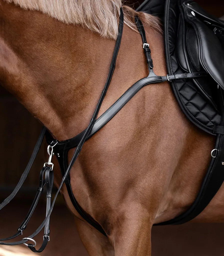 Waldhausen X-Line collier de chasse avec pont long noir pour pur-sang