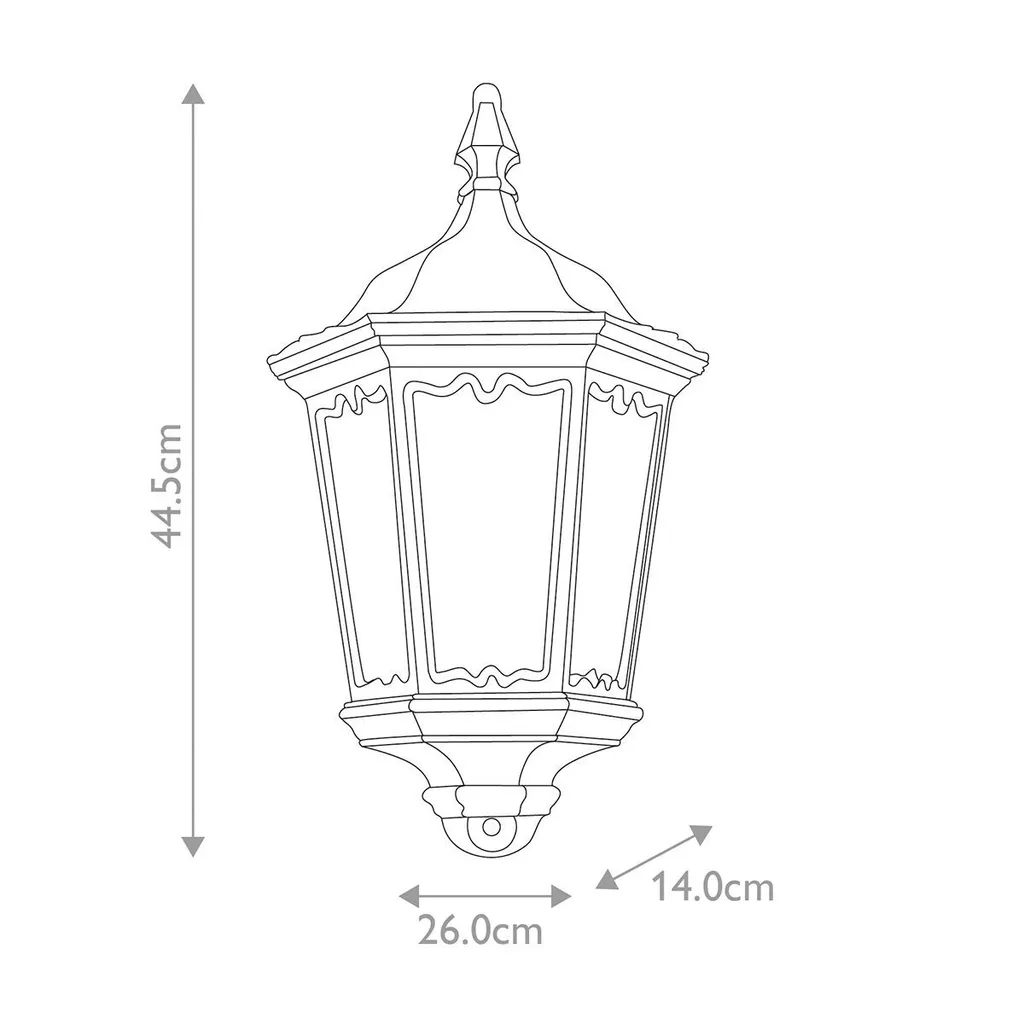 Applique extérieure noire 44cm Elstead Medstead luminaire de façade