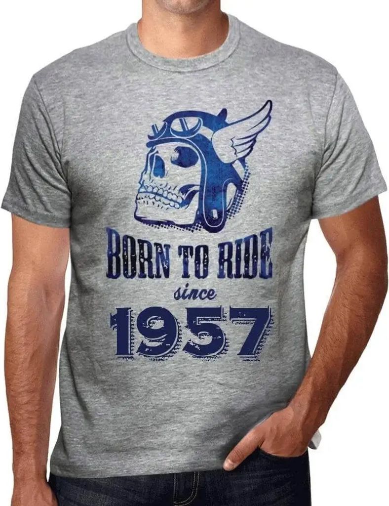 Herren Grafik T-Shirt Geboren um zu fahren seit 1957 – Born To Ride Since 1957 – Geschenk 67. Geburtstag Jahrestag 67 Jahre Jubiläum 67 Jähri...