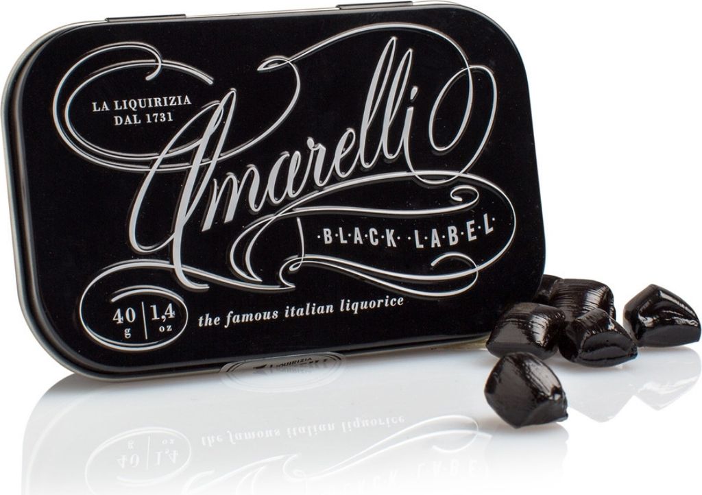 Amarelli Spezzata "Black Label" Lakritz in der Dose, 40 g, Produktbild 