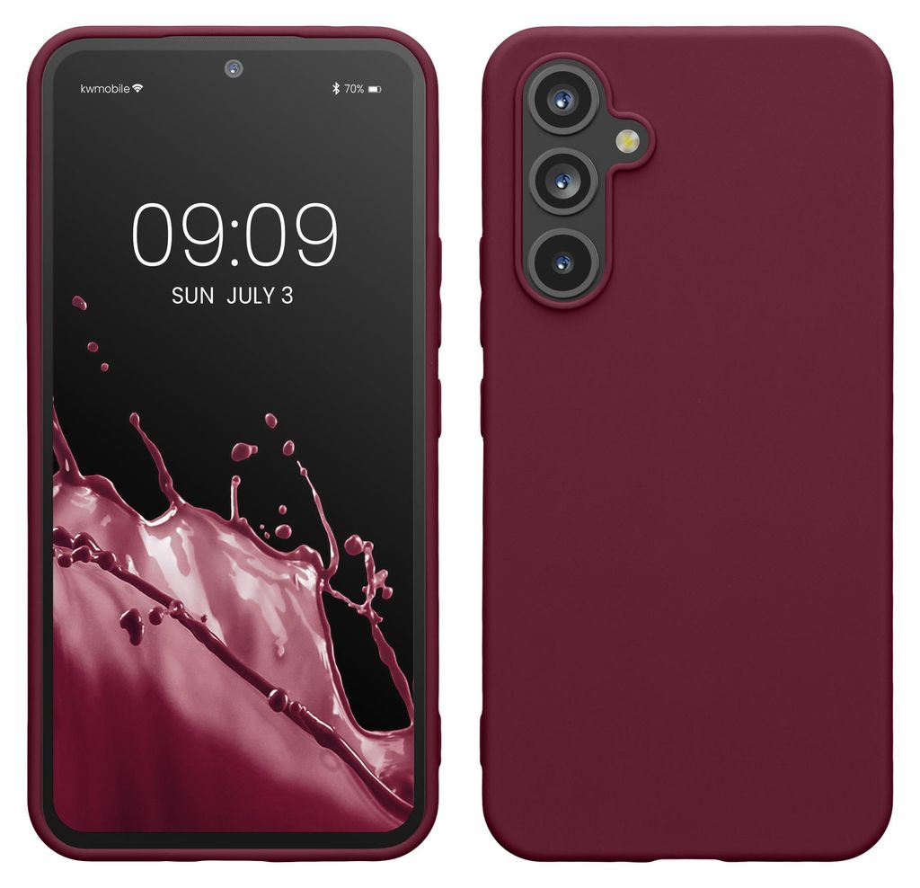 kwmobile Handyhülle für Samsung Galaxy A54 5G Hülle - TPU Case - Kabelloses Laden - Schutzhülle Cover in Magenta Lila