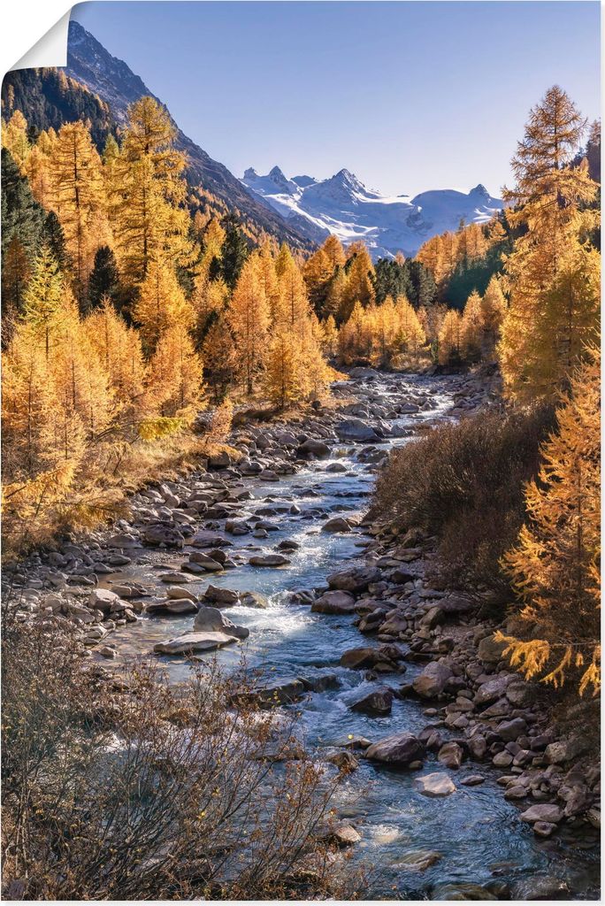 ARTland Poster Herbst im Oberengadin Größe: 60x90 cm Produktbild 