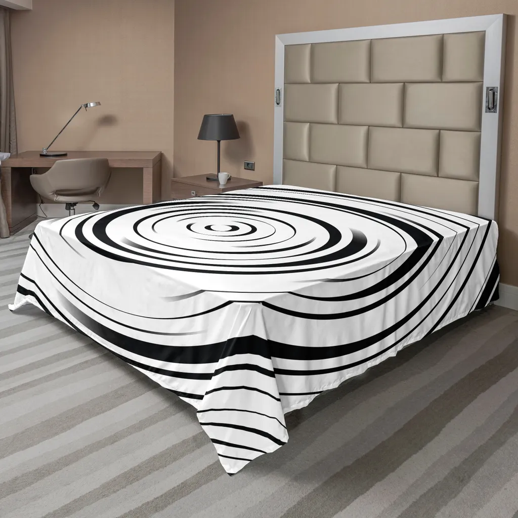Lenzuolo Artistico ABAKUHAUS Bianco e Nero - 260x228 cm Soft Touch