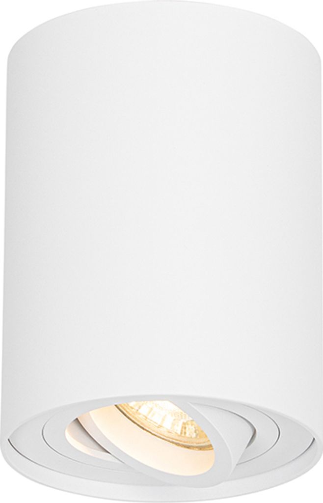 QAZQA - Modern Moderner DeckenSpot I Spotlight I Deckenspot I Deckenstrahler I Strahler I Lampe I Leuchte weiß dreh- und neigbar - Rondoo up I Woh...