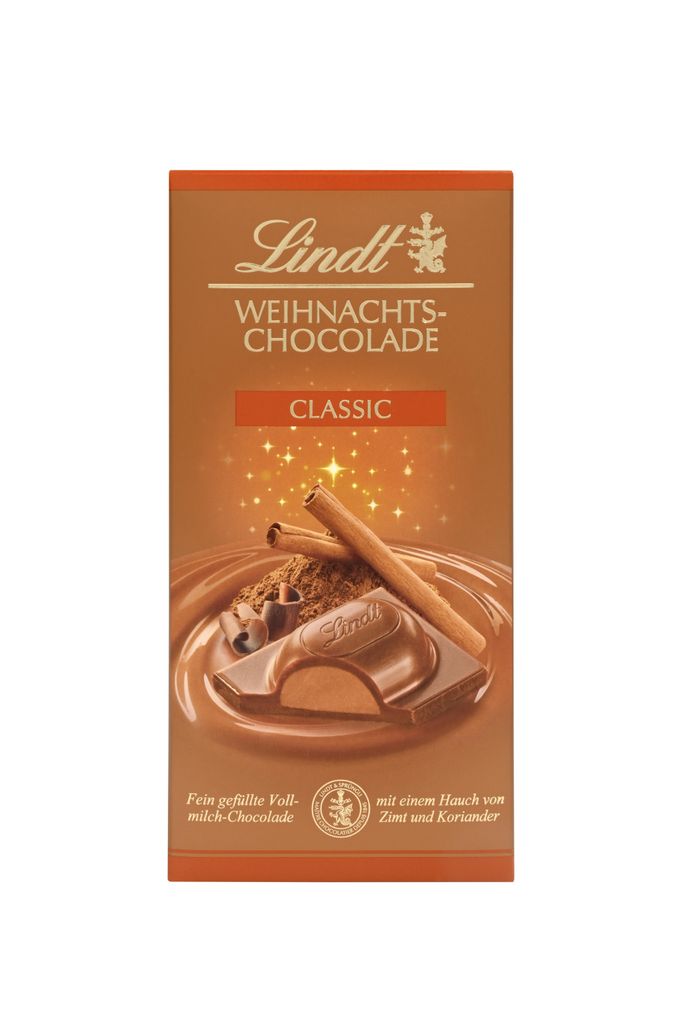Czekolada Lindt Christmas Classic z cynamonem i kolendrą Zdjęcie produktu 