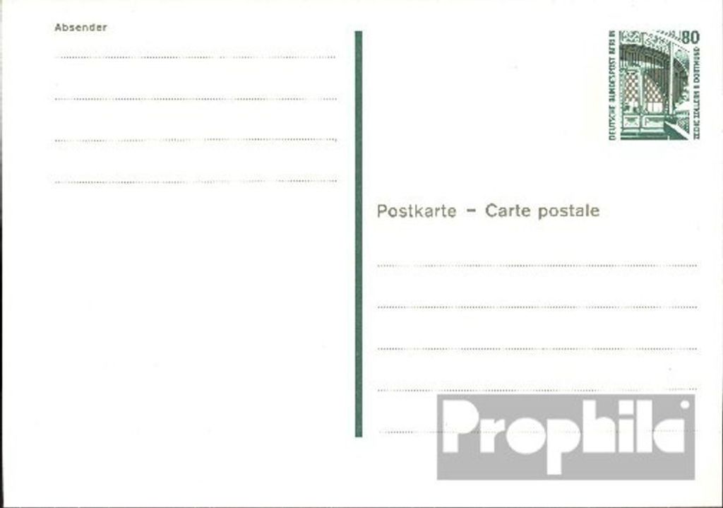 Belege Ganzsachen Berlin (West) 1989 P131 Amtliche Postkarte gefälligkeitsgestempelt Sehenswürdigkeiten