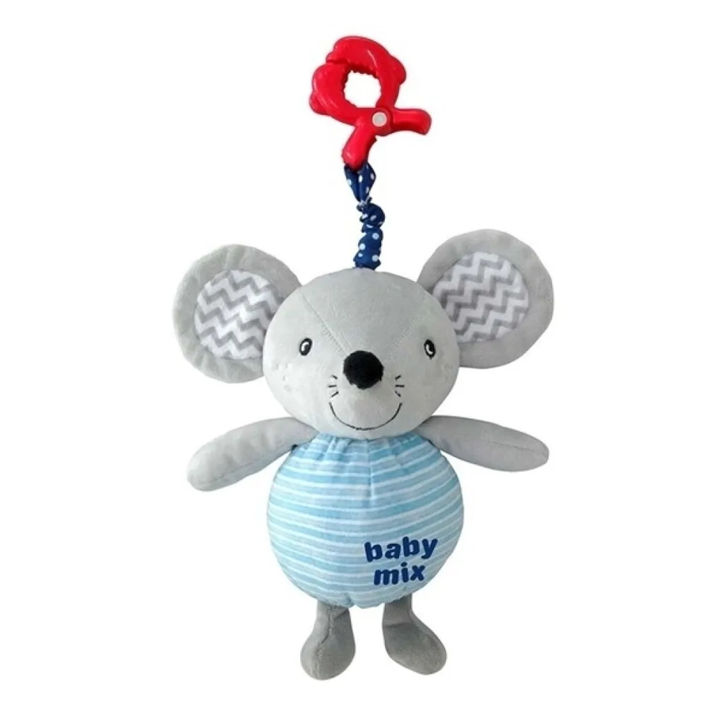 Doudou musical Baby Mix Mouse avec clip pour l'éveil et le sommeil