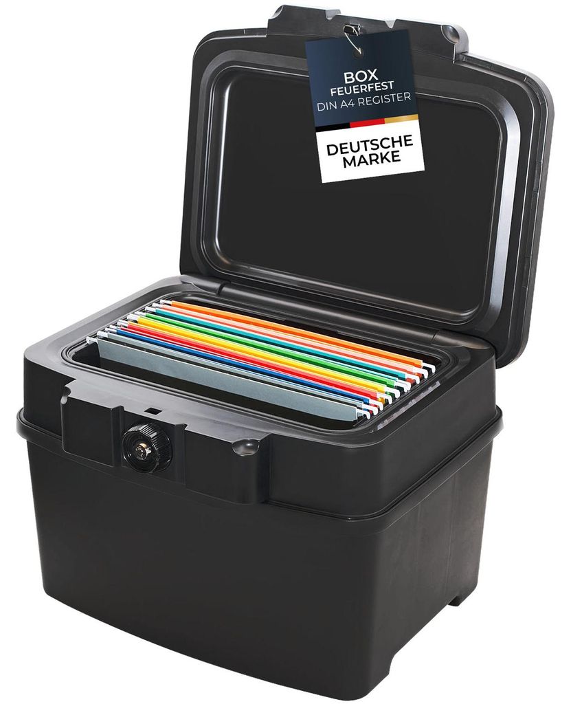 HMF 250453 Feuerfeste Wasserdichte Dokumentenbox | DIN A4 | Produktbild 