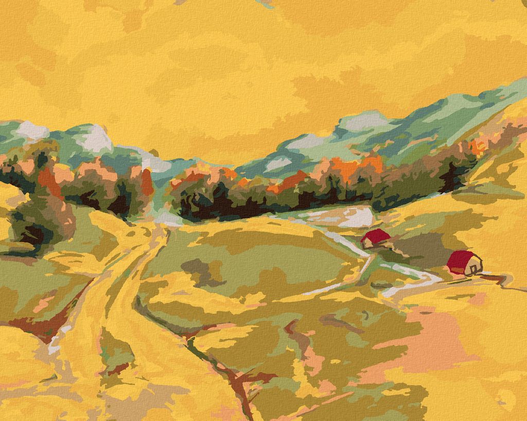 Zuty - Malen nach Zahlen - SOMMERLANDSCHAFT, 40x50 cm, ohne Keilrahmen