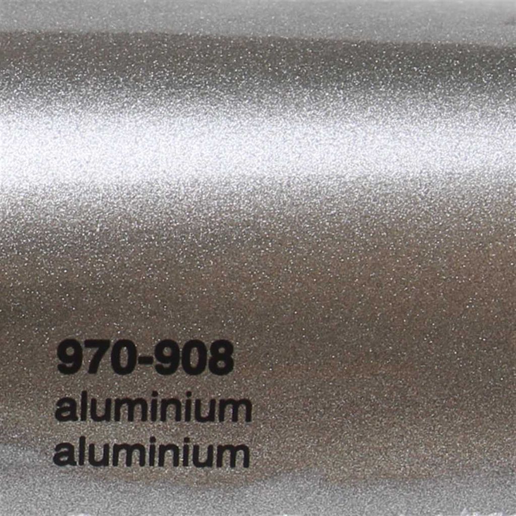(25€/m²) Oracal 970RA Autofolie 908 Aluminium Glanz Folie 152 cm Breite Laufmeterware gegossene Auto Folie selbstklebend